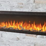 Smart electric fireplaces can be directly controlled by remote controls and offer a variety of heating and ambiant lighting options.